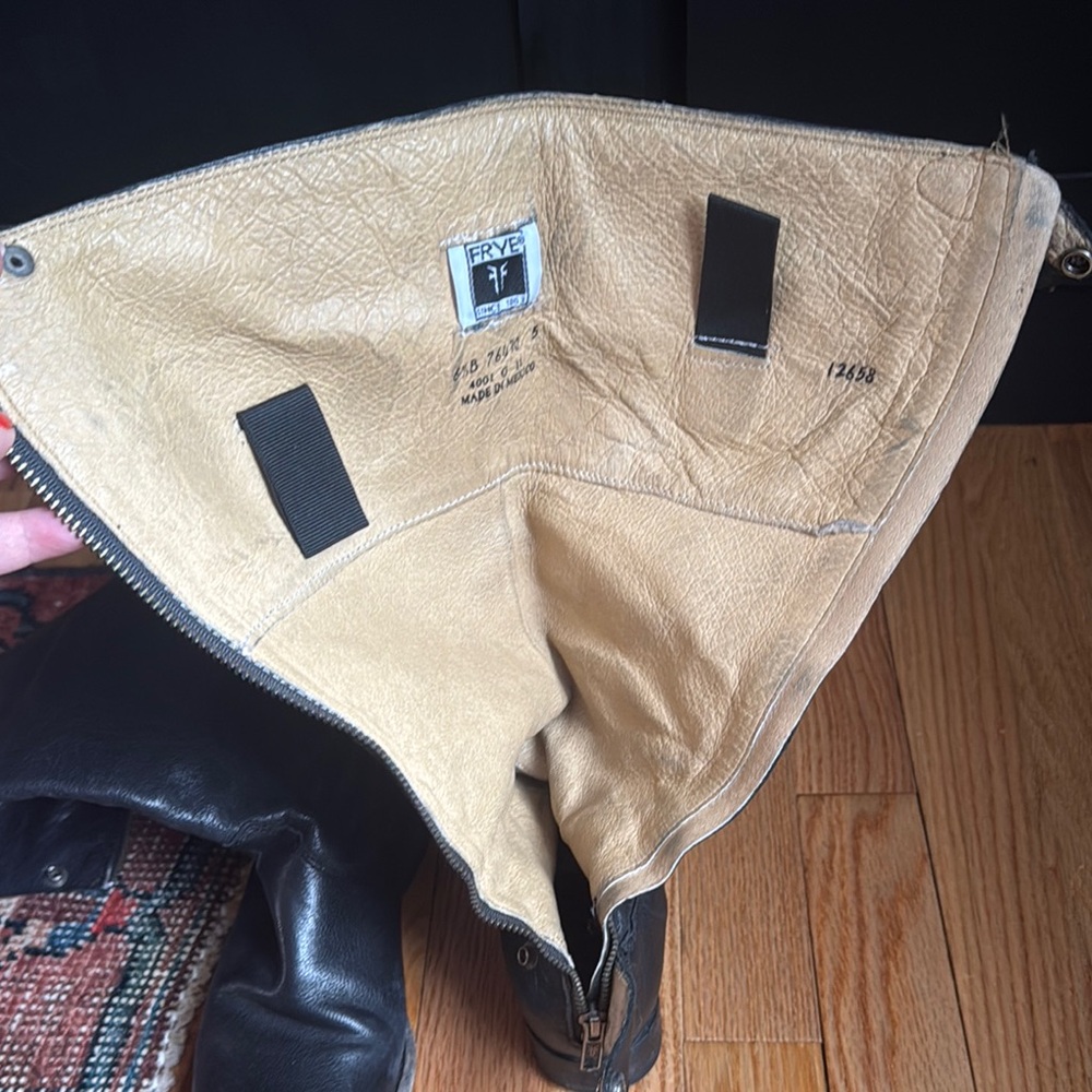 Frye Black Leather Riding Boots - Picture 3 of 3